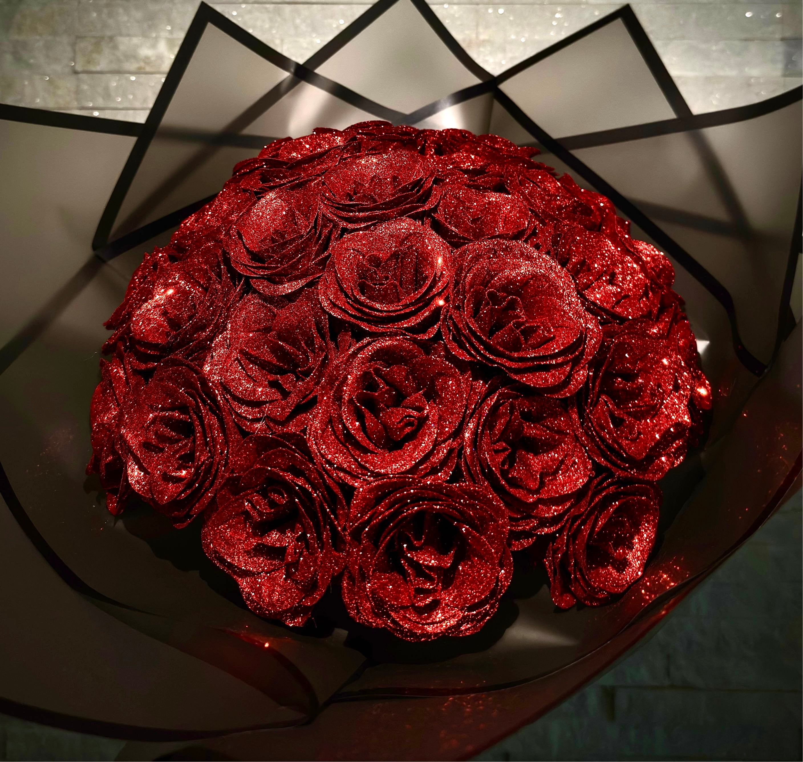 Glitzer-Rosenstrauß