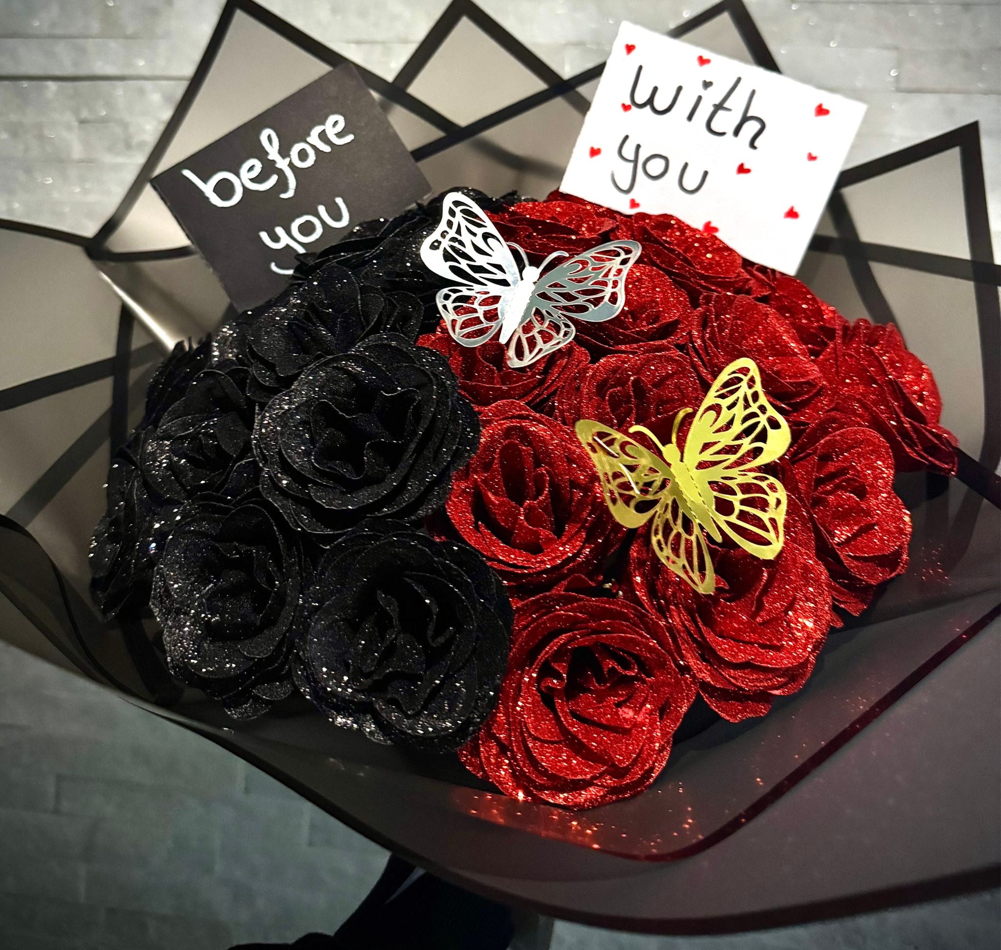 Glitzer-Rosenstrauß